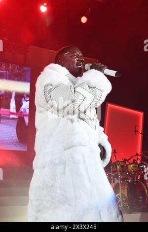 LONDON, ENGLAND - APRIL 28: AKON performing at Eventim Apollo on April 28, 2024 in London, England.CAP/MAR ©MAR/Capital Pictures Credit: Phil Loftus/Alamy Live News Stock Photo