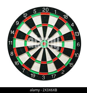 Dart board target isolated on white background for darts game Stock Photo