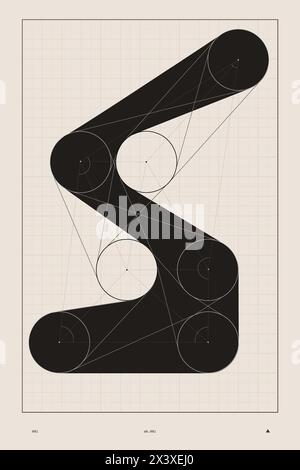 Geometry Shape Graph Math geometry graph and shapes on blackboard background. Set science ...