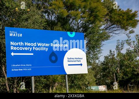 Sydney Water north head water resource recovery centre treats wastewater before releasing it to the ocean,NSW,Australia Stock Photo