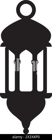 Fanoos Lantern background islam   logo simple vector icon illustration design Stock Vector