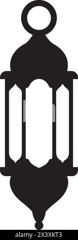 Fanoos Lantern background islam   logo simple vector icon illustration design Stock Vector