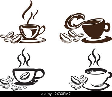 Coffee cup Logo Template vector icon design Stock Vector
