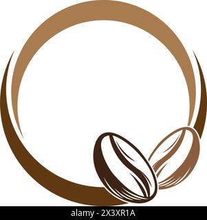 coffee beans icon logo vector design template Stock Vector