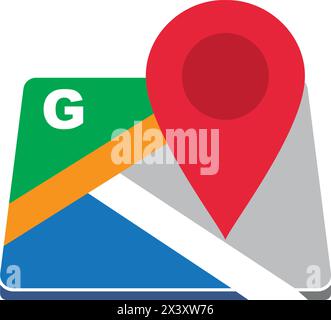 location pin on map icon logo vector design template Stock Vector