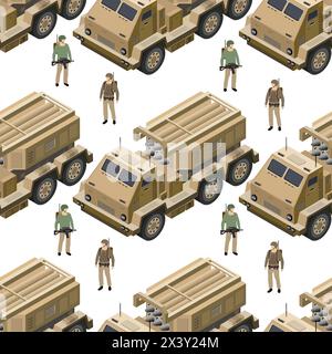 Military background army seamless pattern stock illustration backdrop Stock Vector