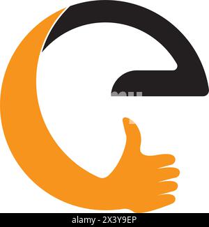 Like thumb icon logo, vector design illustration Stock Vector