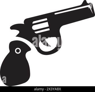 Gun Icon. Weapon Vector. Military Equipment Illustration Logo Template. Stock Vector