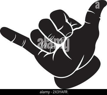 Shaka hands icon logo, vector design illustration Stock Vector