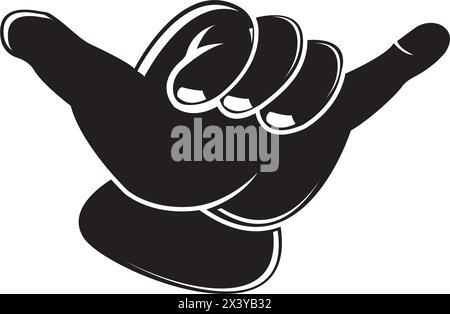 Shaka hands icon logo, vector design illustration Stock Vector