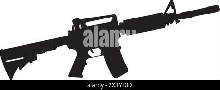 Gun Icon. Weapon Vector. Military Equipment Illustration Logo Template. Stock Vector