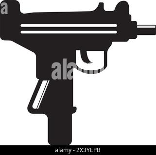 Gun Icon. Weapon Vector. Military Equipment Illustration Logo Template. Stock Vector