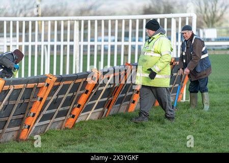 Second race at Wincanton, RacingTV handicap hurdle, Thursday, 20th January 2022 Stock Photo