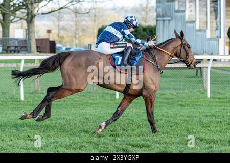 Second race at Wincanton, RacingTV handicap hurdle, Thursday, 20th January 2022 Stock Photo