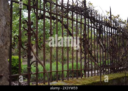 rusty iron gates Stock Photo