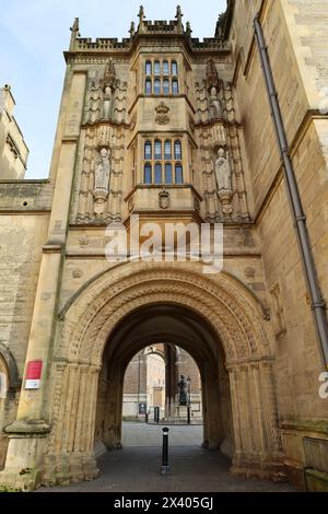 Bristol, England- March 29, 2024: The Abbot's Gatehouse next to the Bristol Cathedral Stock Photo