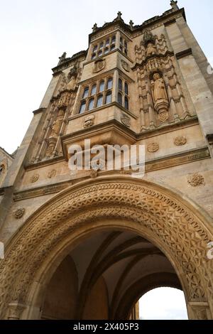 Bristol, England- March 29, 2024: The Abbot's Gatehouse next to the Bristol Cathedral Stock Photo