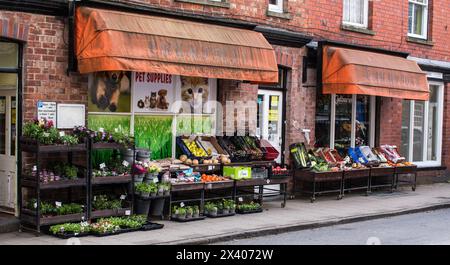 A  traditional 'old fashioned' Greengrocers. Stock Photo
