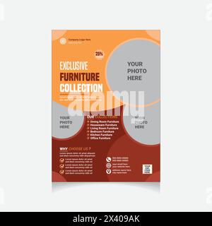 Furniture flyer design Stock Vector