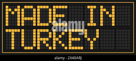 Made in Turkey graphic and label. Element of impact for the use you want to make of it. Stock Vector