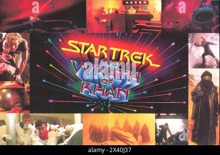 1982 Star Trek II: The Wrath of Khan poster fragment artwork Stock Photo