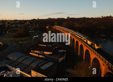 Railway Bridge, Montrose, Quay, Scotland Stock Photo