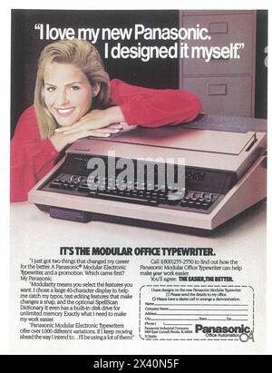 1986 Panasonic Modular Electronic Typewriter ad Stock Photo