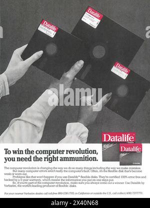 1983 Datalife flexible discs ad Stock Photo