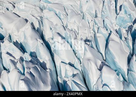 Blue ice formations on Knik glacier in Alaska; Alaska, United States of America Stock Photo