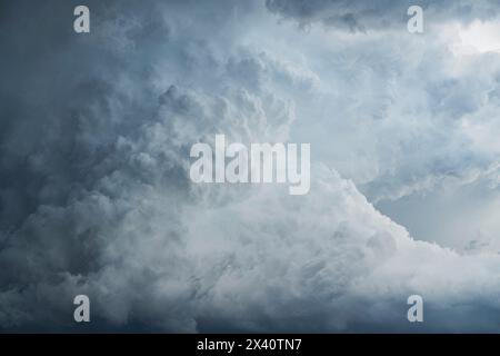 Clouds seen in a fantastic supercell in southern Colorado during storm chasing season; Kim, Colorado, United States of America Stock Photo
