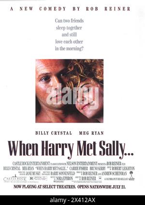 1989 When Harry Met Sally. film poster, with Meg Ryan and Billy Crystal, Director: Rob Reiner Stock Photo