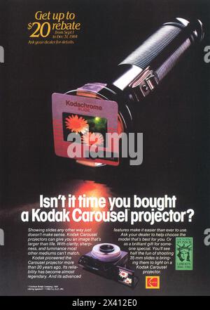 1984 Kodak Carousel Projector Ad - Isn't It Time Stock Photo