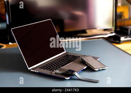 Still life on the theme of the right to disconnect Stock Photo