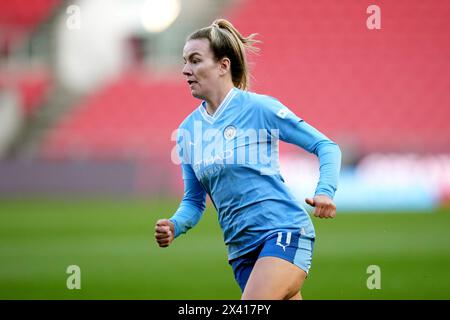 Manchester City's Lauren Hemp during the Barclays Women's Super League match at Ashton Gate, Bristol. Picture date: Sunday April 28, 2024. Stock Photo