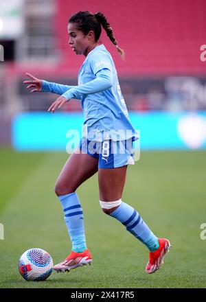 Manchester City's Mary Fowler during the Barclays Women's Super League match at Ashton Gate, Bristol. Picture date: Sunday April 28, 2024. Stock Photo