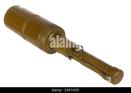 RKG-3 Soviet anti-tank handheld shaped-charge grenade. Isolated on white background. Stock Photo