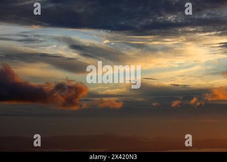 Sunrise Over Monteverde, Costa Rica, Central America. Stock Photo