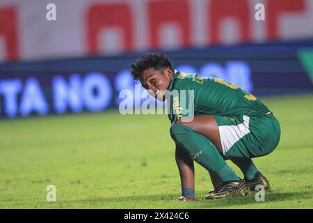 Sao Paulo, Brazil. 29th Apr, 2024. SP - SAO PAULO - 04/29/2024 - BRAZILIAN A 2024, SAO PAULO x PALMEIRAS - Palmeiras player Endrick regrets during the match against Sao Paulo at the Morumbi stadium for the Brazilian A 2024 championship. Photo: Ettore Chiereguini/AGIF Credit: AGIF/Alamy Live News Stock Photo