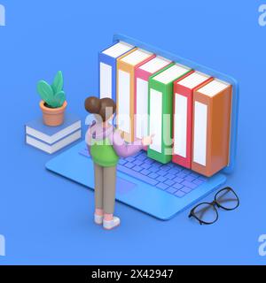 Isometric 3d Illustration Of Asian Girl Renae With Checklist And To Do 