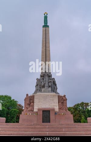 The Freedom Monument in Riga, Latvia Stock Photo