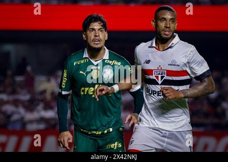 Sao Paulo, Brazil. 29th Apr, 2024. Match between Sao Paulo and Palmeiras for the 4th round of the 2024 Brazilian Championship, at Morumbis, on the night of this Monday, 29th. Photo: Adriana Spaca/SPP (Adriana Spaca/SPP) Credit: SPP Sport Press Photo. /Alamy Live News Stock Photo