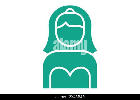 bride icon. icon related to wedding. solid icon style. wedding element illustration Stock Vector