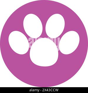 dog footprint logo vector illustration design Stock Vector