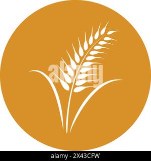 wheat logo vector illustration design Stock Vector