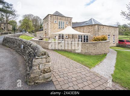 The dining hall at Giggleswick independent school in Giggleswick, North Yorkshire. Stock Photo