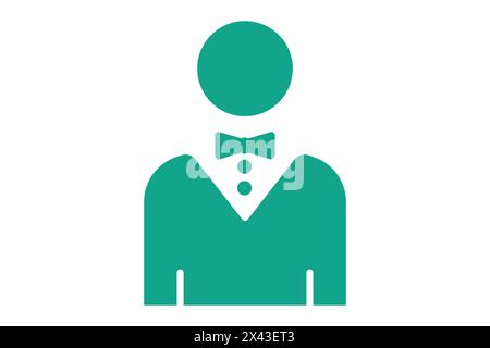 groom icon. icon related to wedding. solid icon style. wedding element illustration Stock Vector