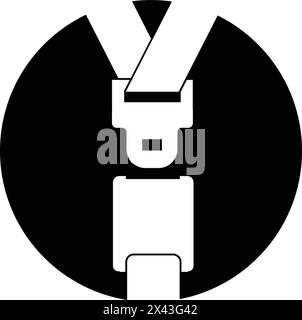 seat belt logo vector illustration design Stock Vector