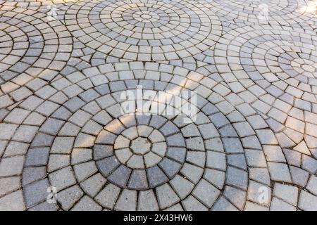 Romania, Alba. Artistic and abstract street paving stones. Stock Photo