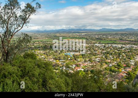 View from Oxley Lookout, Tamworth, NSW, Australia Stock Photo