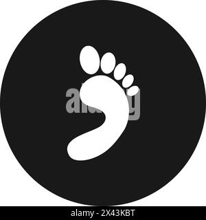 human footprint logo vector illustration design Stock Vector